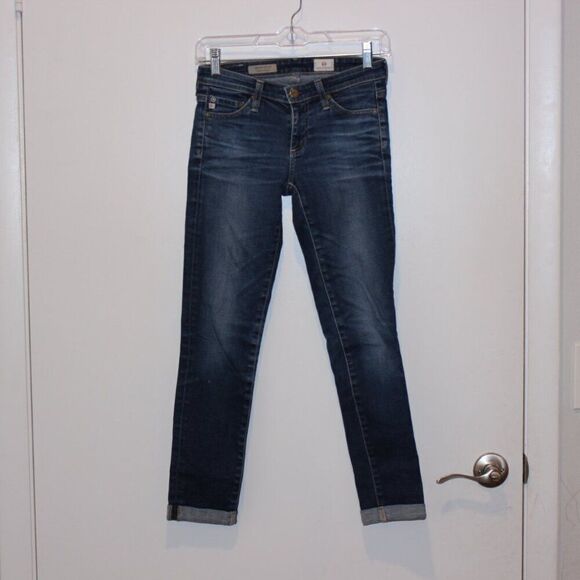 Ag Adriano Goldschmied Cigarette Roll-Up Low Rise Skinny Jeans Women's Size 25 - Picture 4 of 15